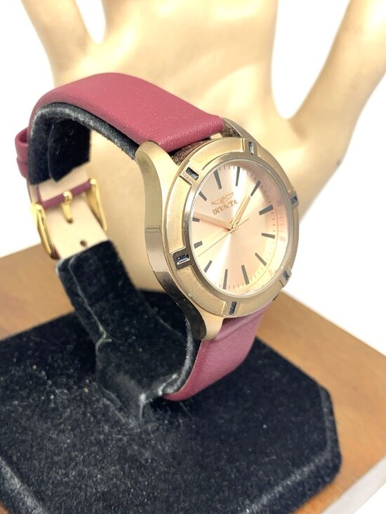 Invicta Women\'s Watch 18031 Pro Diver Quartz Rose Gold Leather Strap 32mm main image 11